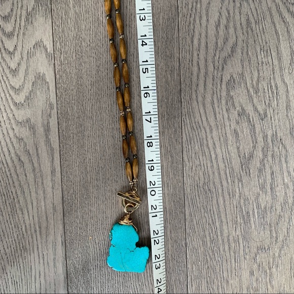 Turquoise Necklace from Montezuma Costa Rica Hand made - Picture 6 of 6